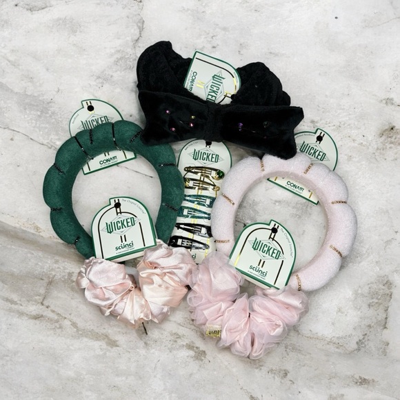 Hair Accessories Set Scrunchies Headbands Hair Head Wraps Barrettes Clips NWT - Picture 2 of 11